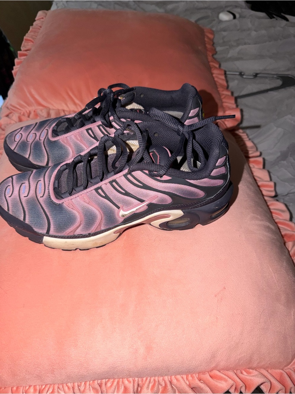 Nike Women’s Pink and Black TN-Style Sneakers